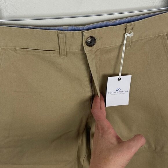 NWT Peter Manning Lightweight Chino Dress Pants Khaki Size 28 by 27 New Tags Tan - Picture 5 of 14